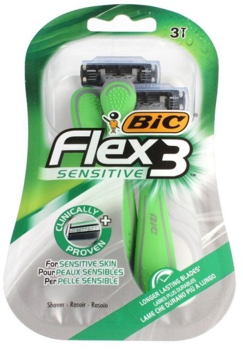 SHAVERS BIC 3 SENSITIVE FLEX SHARVER 3 ks. 3 ČEPELE