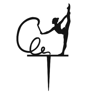 GYMNASTIKA s vlečkou Topper Figurka Gymnastics Black Plexi
