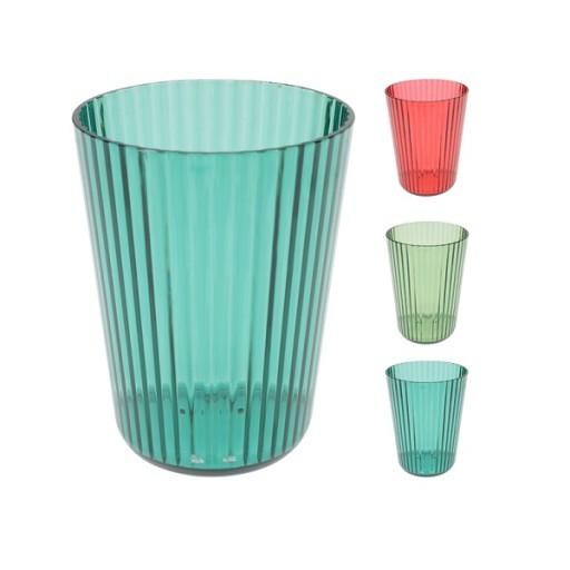 Rebrovaný plastový hrnček 300 ml Rebrovaný námornícka modrá