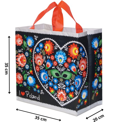NÁKUPNÁ TAŠKA ĽUDOVÁ I love POLAND potlač 35x20x35