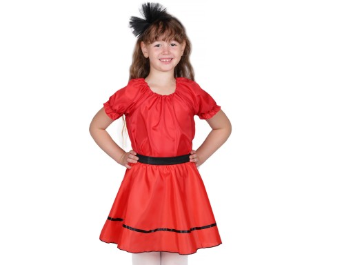 Elastická sukňa, ČERVENÝ outfit, 40 cm