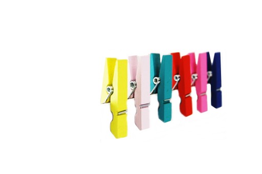 MINI FAREBNÉ HODINY DREVENÉ 3,5 CM 30 KS
