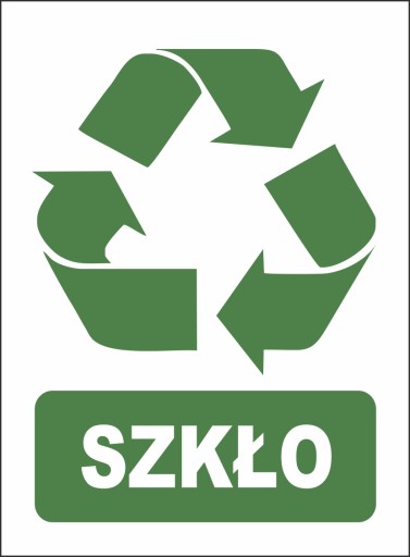 Recyklačná nálepka SKLO 15x20 cm - 1 kus