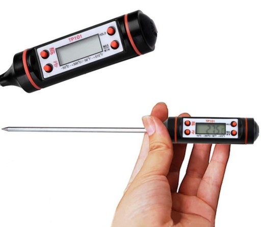 KUCHYNSKÝ ČEPOVÝ TEPLOMER, DIGITÁLNY ELEKTRICKÝ SO SONDOU NA MÄS