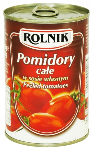 Rolnik Celé lúpané paradajky vo vlastnej šťave 425 ml