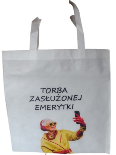 Nákupná taška s potlačou pre dôchodcu Darček pre dôchodcu