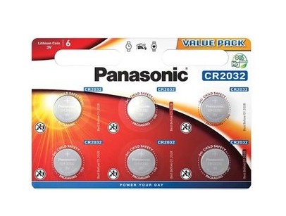 6x lítiová batéria Panasonic CR 2032 3V cena za 6