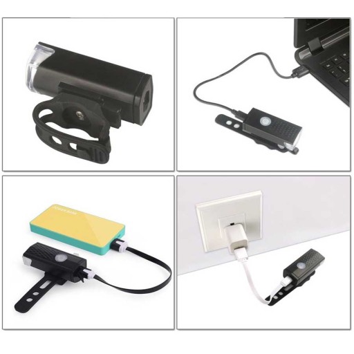 BIKE LAMPA USB SVETLÁ NA BICYKEL SET + ZADNÉ