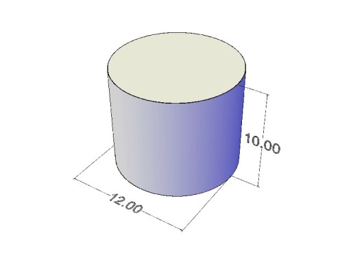 Cylindrický feritový magnet MW 12x10 F30 50 ks.