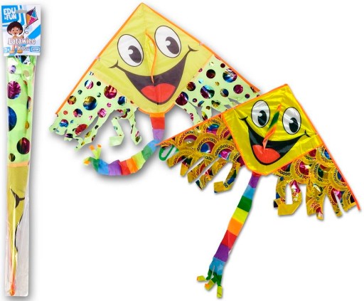 Kite pre deti 89 cm s farebným chvostom, jednoduché použitie a bezpečné