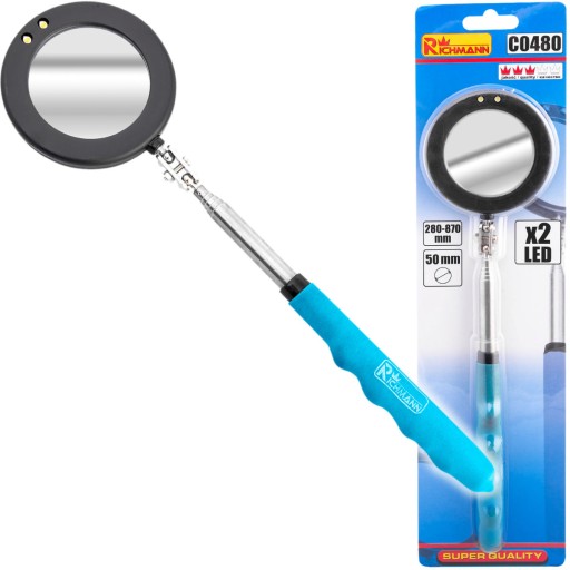 RICHMANN C0480 TELESKOPICKÉ LED KONTROLNÉ ZRKADLO PRIEMER 50 MM