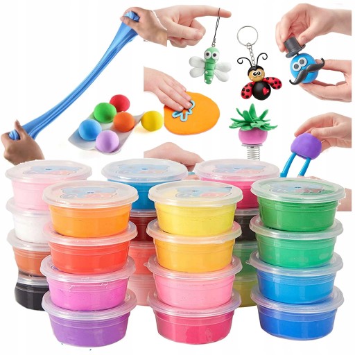 MAGICKÁ SMART PLASTICÍNA VO VAJECKÁCH 6 FARIEB SENZOLASTIKA HLINOVEJ HLINY