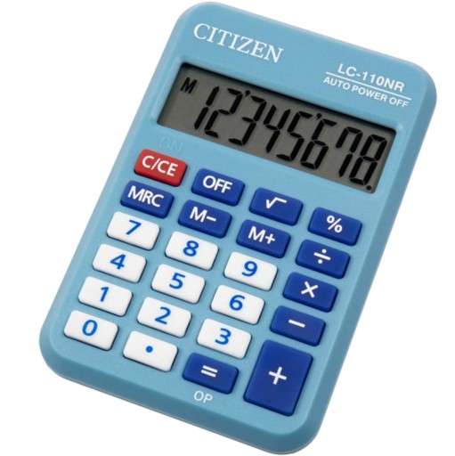 Kancelárska kalkulačka CITIZEN LC-110NR-BL, modrá