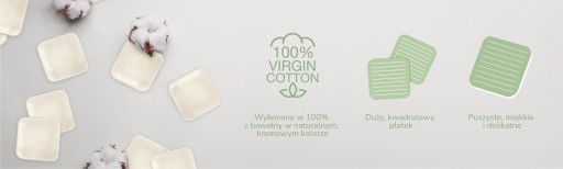 Štvorcové vložky Cleanic Naturals Virgin Cotton