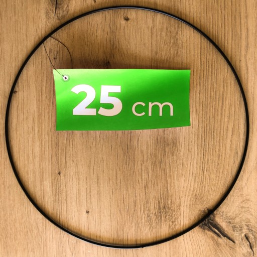 ČIERNA kruhová obruč pre lapače snov a makramé 25 cm