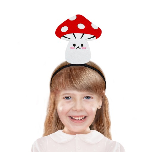 KOSTÝMOVÁ ČELENKA Z ČERVENEJ PLSTIČE