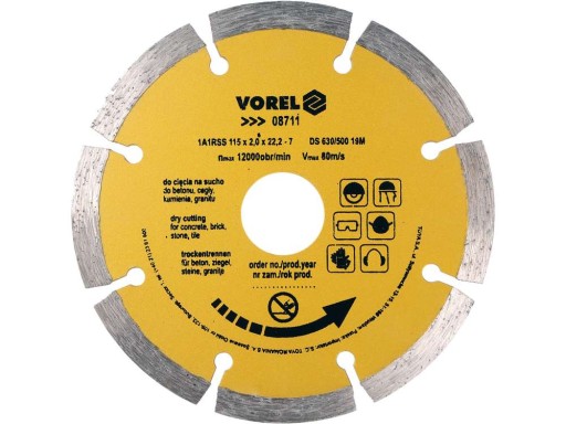 DIAMANTOVÝ DISK SEGMENTOVANÝ 115mm VOREL 08711