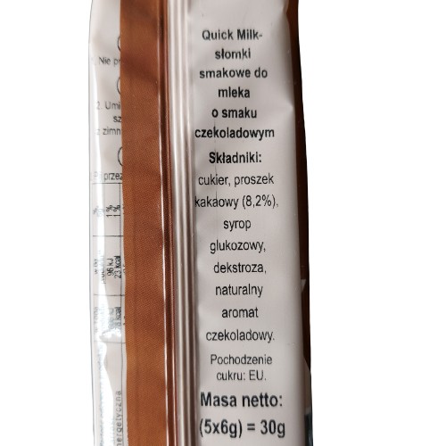 RÝCHLE MLIEČKO ČOKOLÁDOVÉ MLIEČNE PLAMIKY 30g DÁTUM: 2025/03