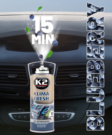 K2 KLIMA ČERSTVÁ KLIMATIZÁCIA ODSTRAŇOVAČ NAVY BLUE vôňa NOVÉ AUTO nové auto