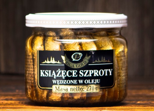 Książęce DIVOKÉ šproty údené v oleji LOTYŠSKO