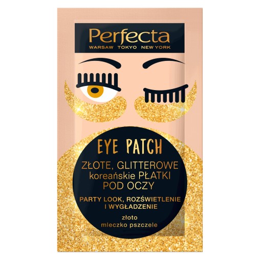 PERFECTA GOLD trblietavé náplasti na oči, 2 ks