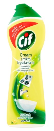 Čistiace mlieko s mikrokryštálmi Lemon Cream Yellow Cif 300 g