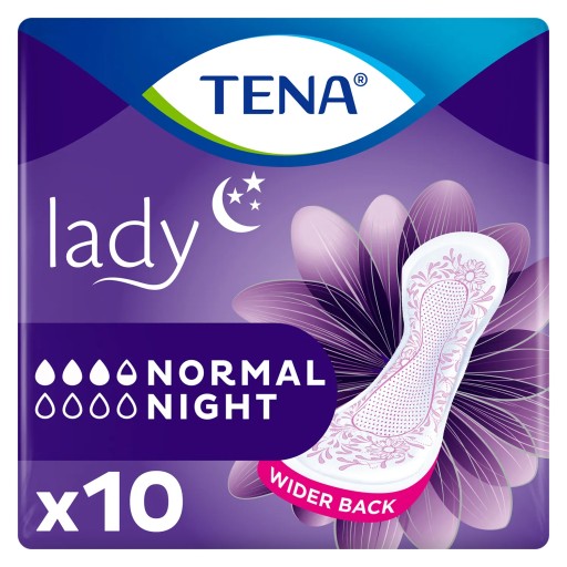 TENA Lady Normal Night špeciálne urologické vložky na nočné spanie 10 ks.