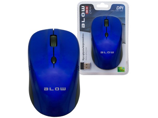 BLOW bezdrôtová optická myš, USB roller myš