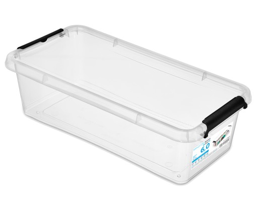 Priehľadná plastová nádoba s krytom 6L Box Organizer Box