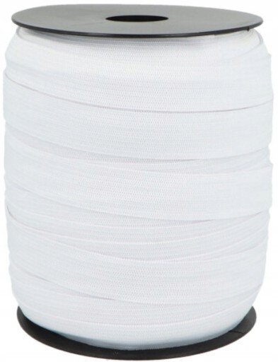 PLETENÁ GUMA 1,5 cm ploché oblečenie elastické BIELE 15 mm - 5 MB