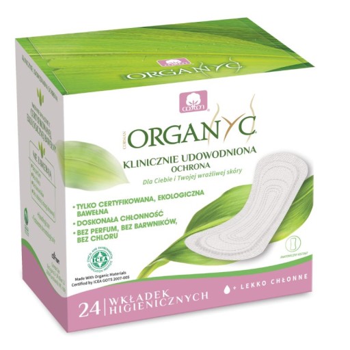 Organyc Eco bavlnené hygienické vložky 24 ks