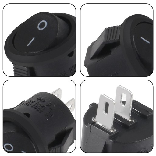 MINI NÁBYTOKOVÝ SPÍNAČ 250V 50Hz 2A Čierny