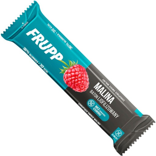 FRUPP lyofilizovaná malinová tyčinka, bezlepková, cukor, zdravá desiata 10 g