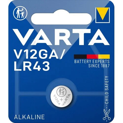 1x VARTA V12GA / LR43 mini alkalická batéria