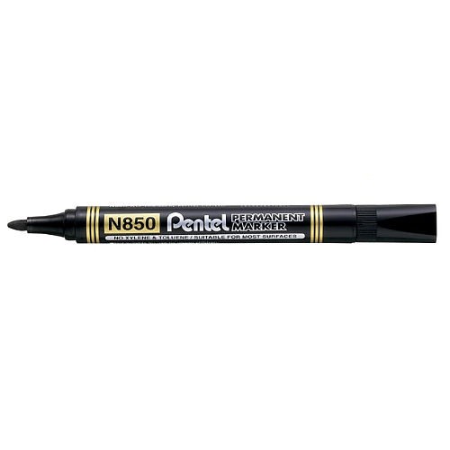 Pentel N850 čierny okrúhly permanentný popisovač 4.5