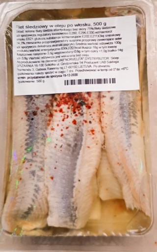 Sleď v oleji, taliansky spôsob, 500g Litva