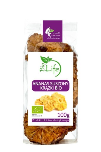 Biolife Ekologické krúžky sušeného ananásu 100 g