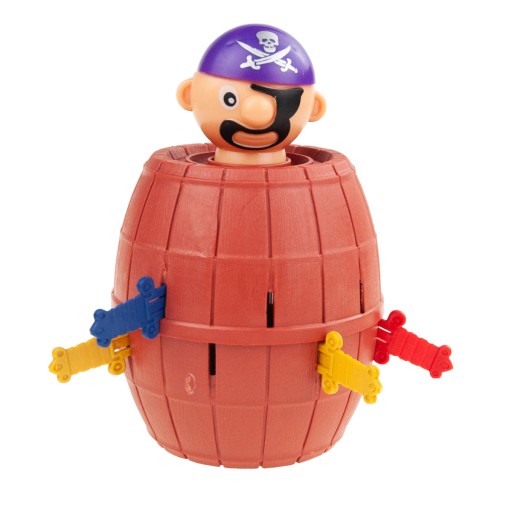 ARKÁDOVÁ HRA CRAZY PIRATE PIRATE BARREL TYČ PIRÁT VYSKOČÍ