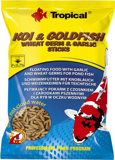 TROPICAL Koi&Goldfish Pšeničné klíčky a cesnak 1L