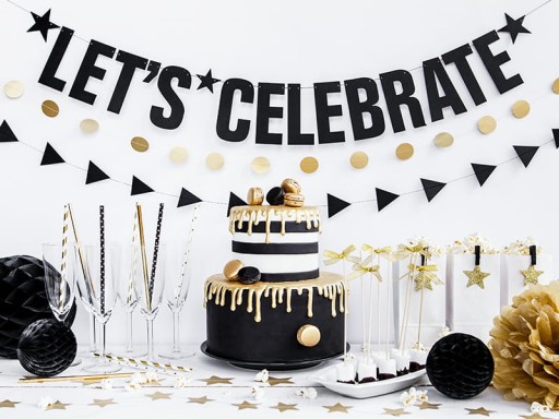 Slamky na pitie Black White Birthday Party 10ks
