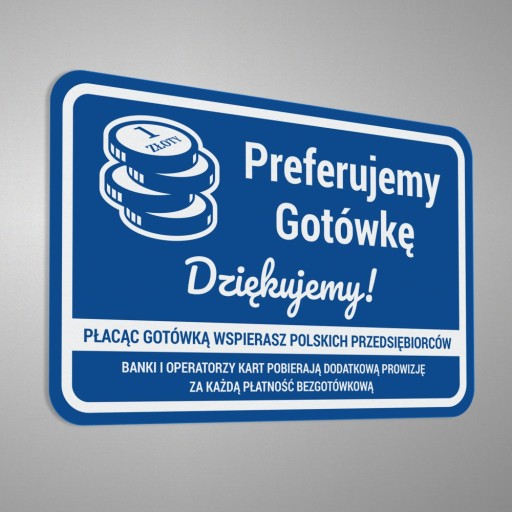 Preferujeme Hotovosť - nálepka 10x15