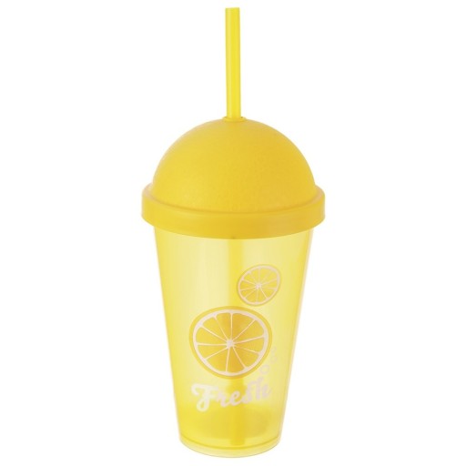 PLASTOVÝ pohár s viečkom a slamkou na pitie nápojov, vody, nápojov, 450 ml