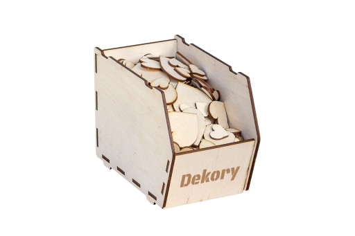 DREVENÝ dielenský box, gravírovaná nádoba