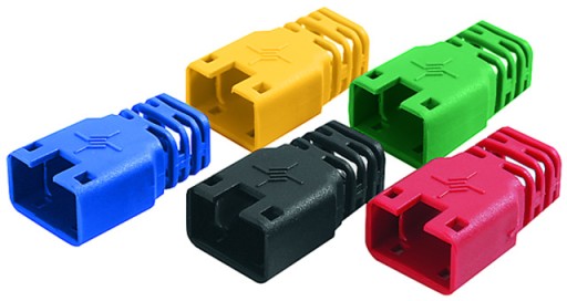 Zástrčka RJ45, kategória 6A, obrazovka, čierny kryt, Telegartner