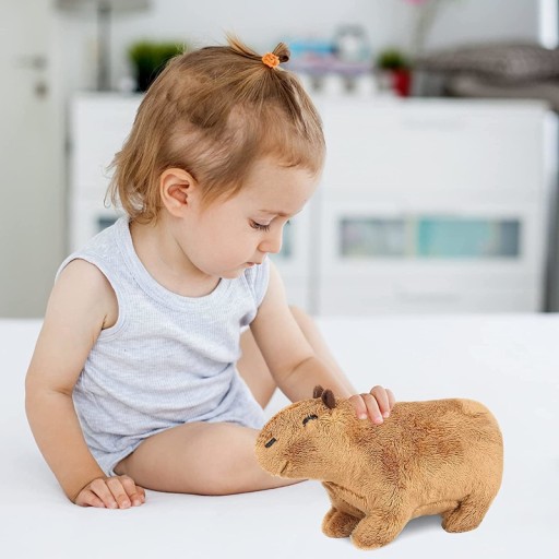 Maskot medvedíka Capybara, plyšová hračka pre deti, 20 cm. KAPYBARA
