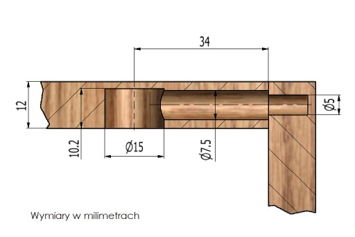 50x Excentrický nábytkový konektor fi15 pre 12mm dosku