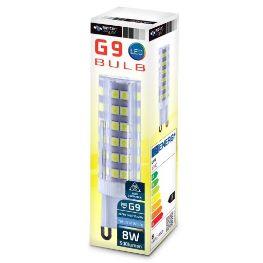 G9 SMD 2835 LED žiarovka 8W 230V 500lm do lustrov