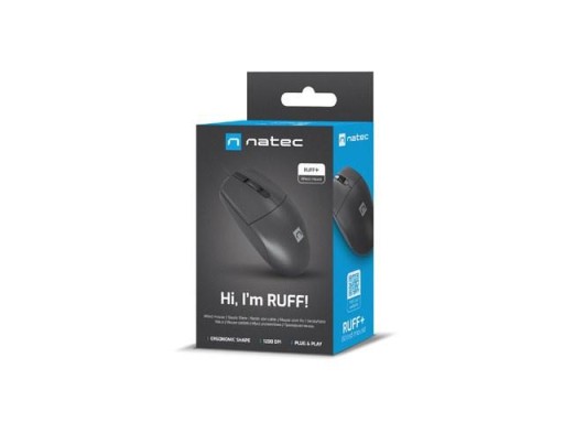 NATEC RUFF PLUS MOUSE 1200DPI ČIERNA NMY-2021