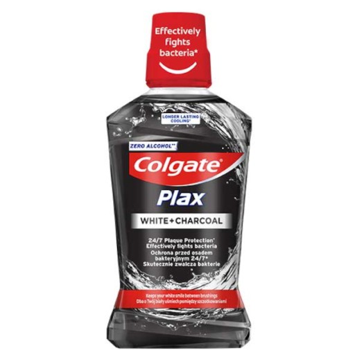 COLGATE Plax aviváž White+Charcoal 500ml