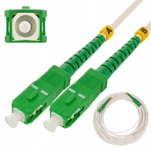 Prepojovací kábel z optických vlákien SM 9/125 SC-SC APC FTTH 7m